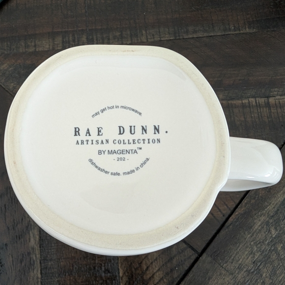 Rae Dunn White Mug with Green Interior and Clover Design - Picture 4 of 4